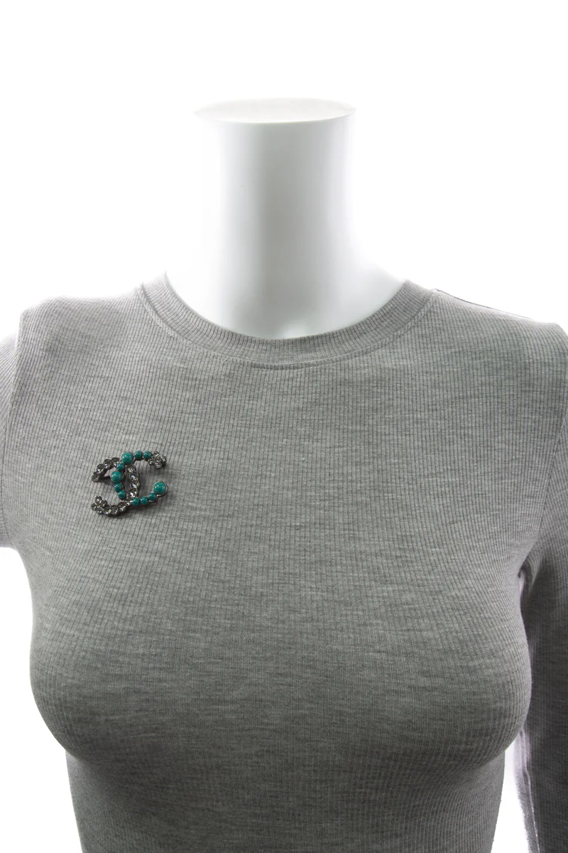 Crystal CC Brooch - Image 2