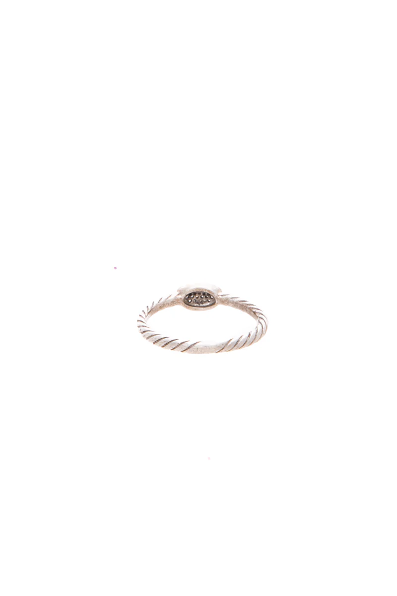 2mm Pave Oval Stack Ring - Size 5 - Image 3