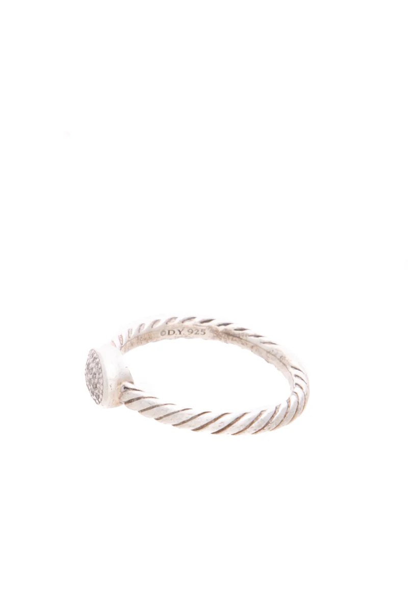 2mm Pave Oval Stack Ring - Size 5 - Image 4