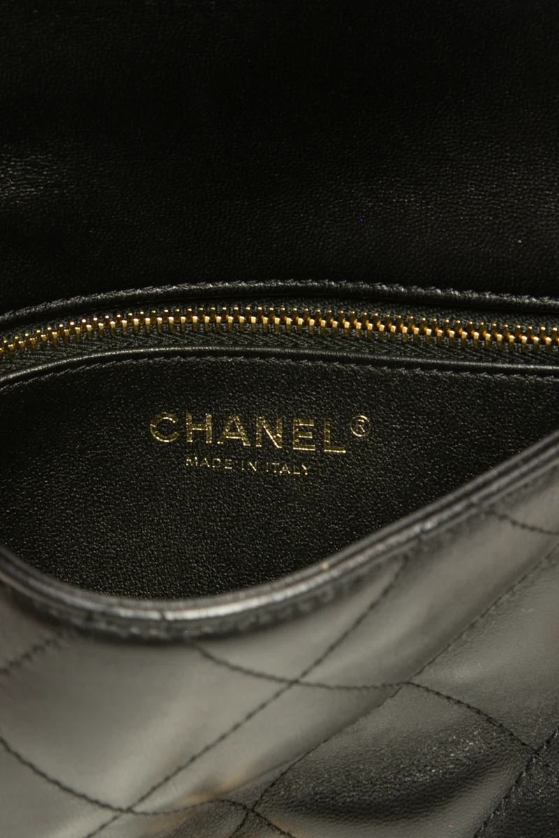 Mini Flap Bag with Top Handle - Image 11