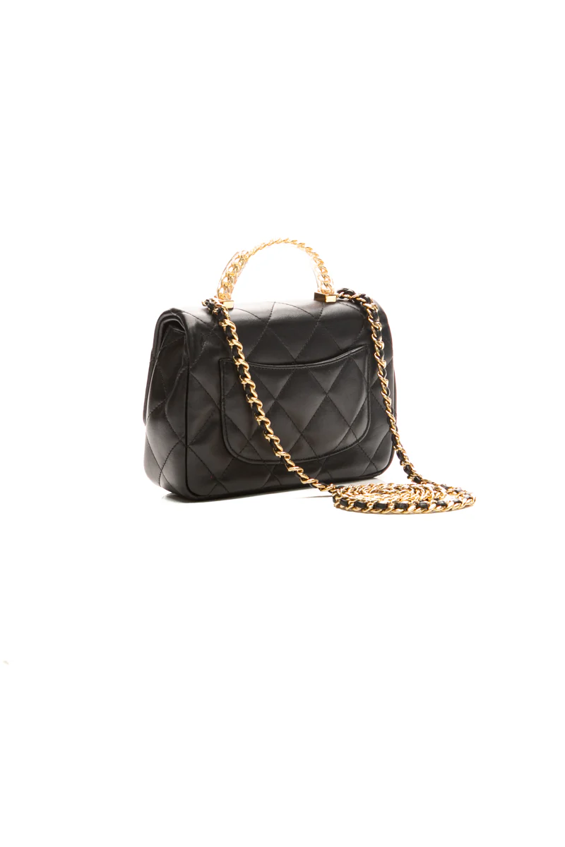 Mini Flap Bag with Top Handle - Image 3