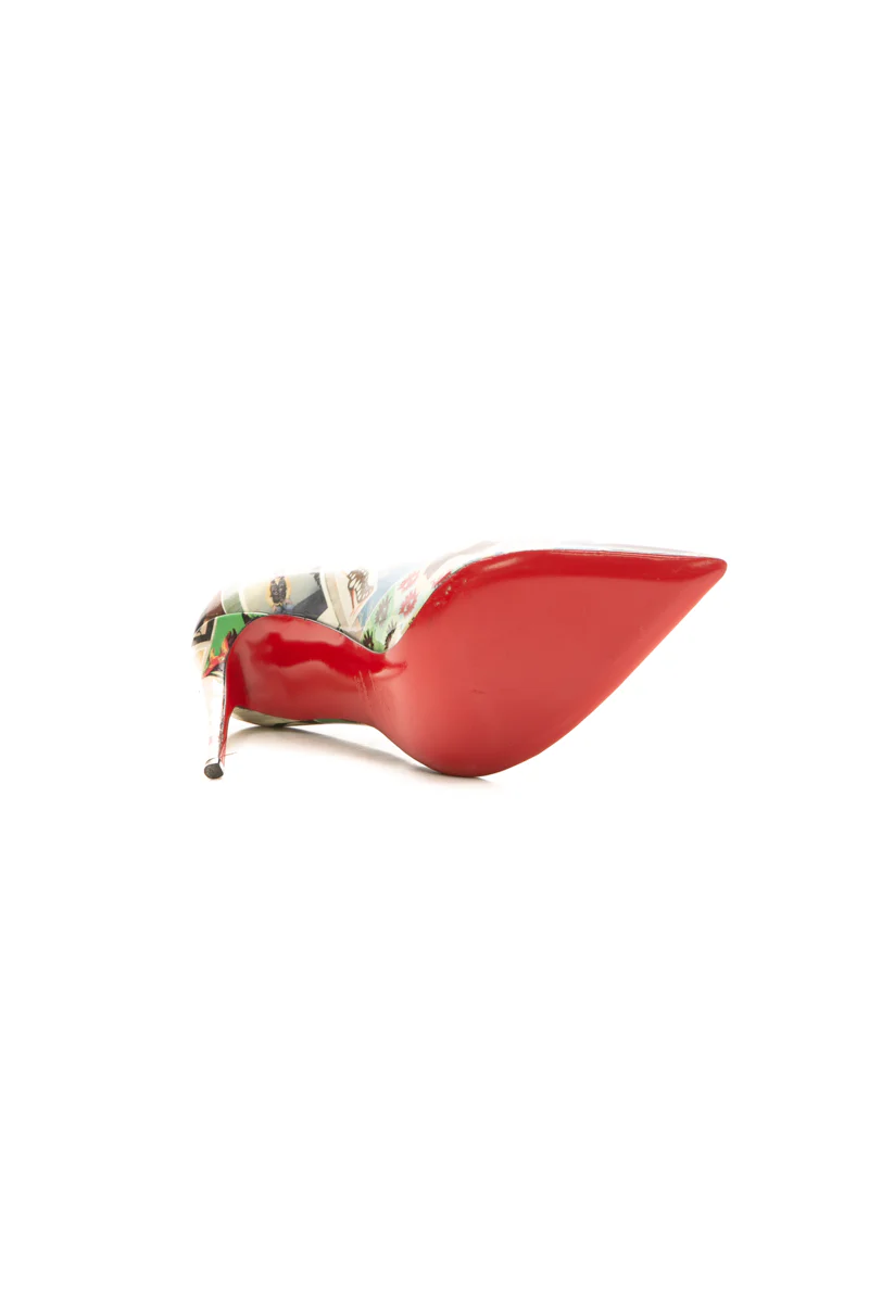 Portrait Print Pumps - Size 39.5 - Image 4