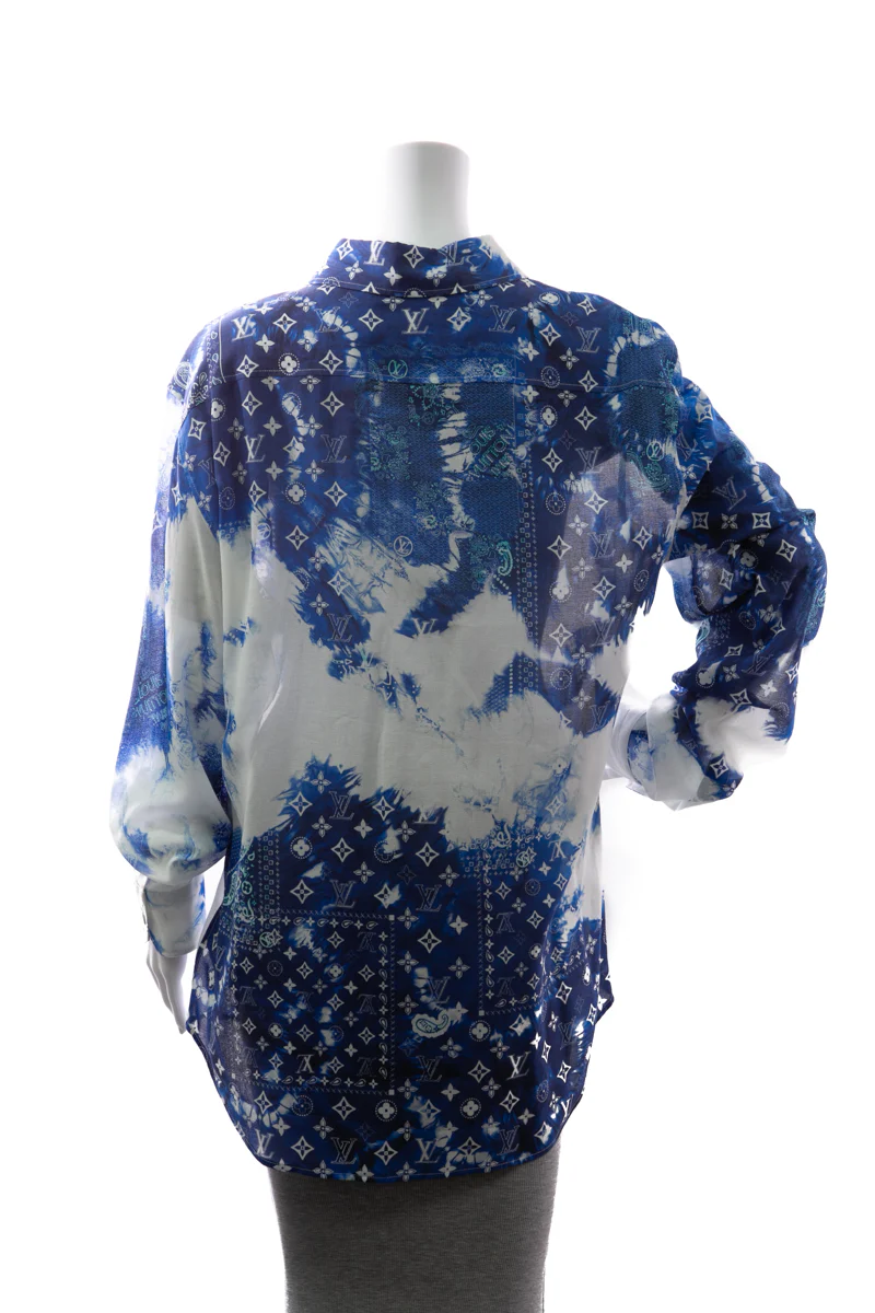 Watercolor Bandana Monogram Shirt - Size Large - Image 3