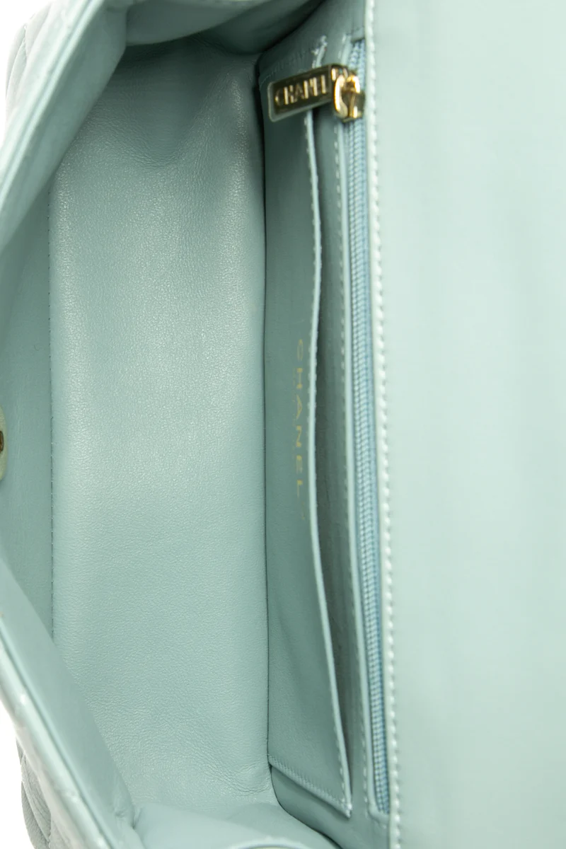 Classic Mini Rectangular Top Handle Flap Bag - Image 7