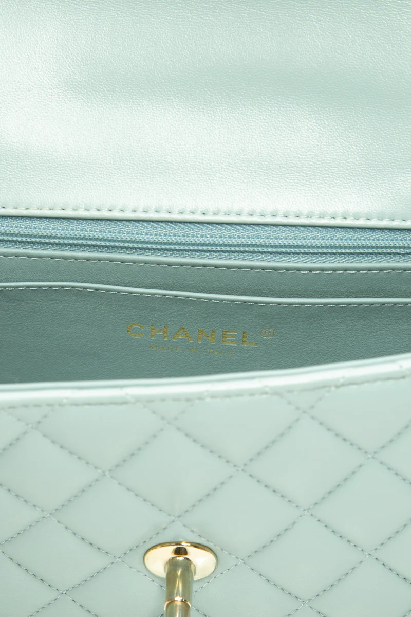 Classic Mini Rectangular Top Handle Flap Bag - Image 8