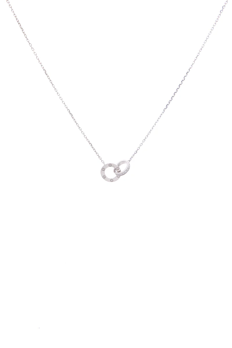 Diamond Paved Love Pendant Necklace