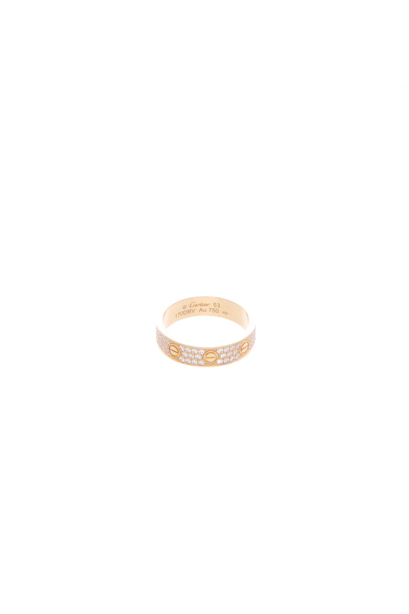 Paved Love Ring Small Model - Size 6.25