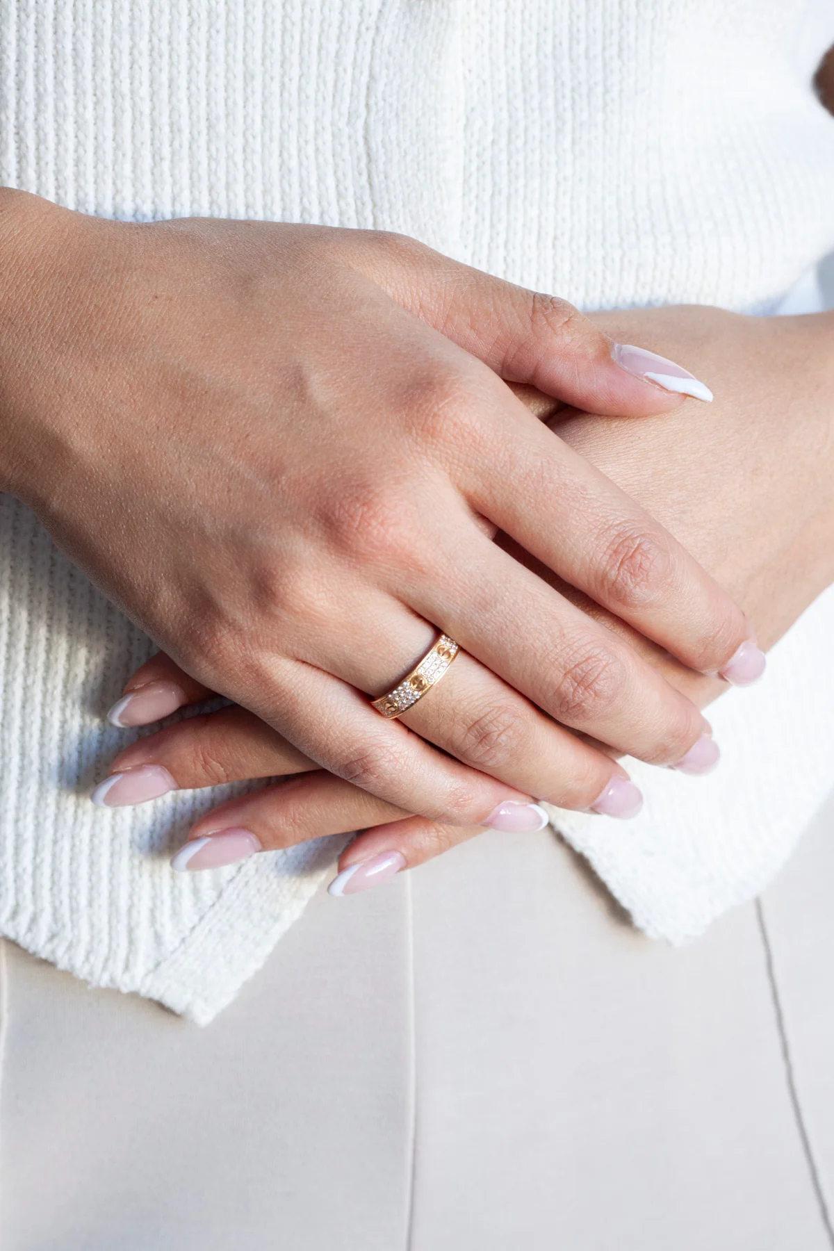 Paved Love Ring Small Model - Size 6.25 - Image 2