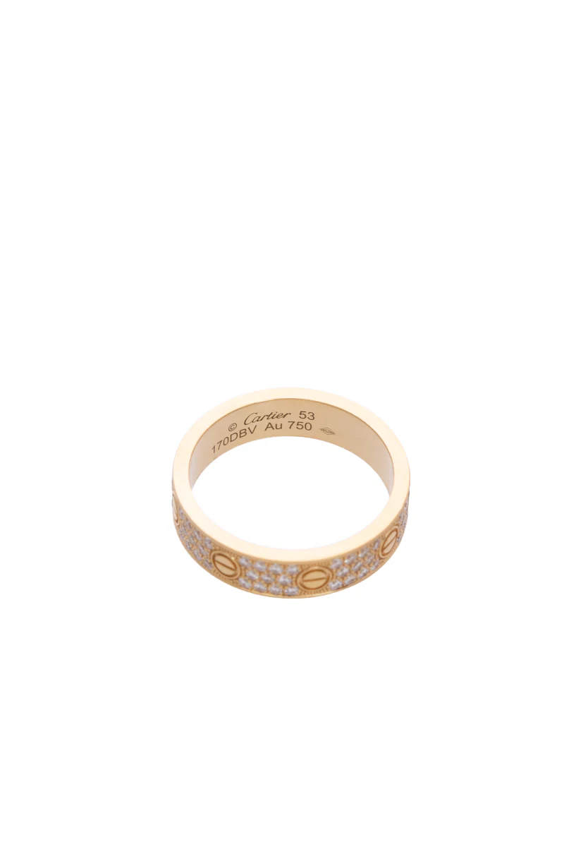 Paved Love Ring Small Model - Size 6.25 - Image 4