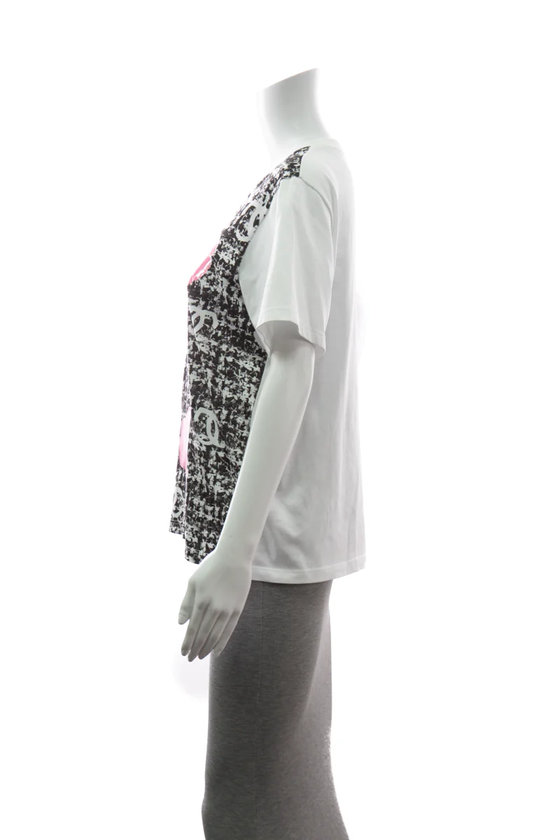 Tweed Print T-Shirt - Size Medium - Image 2