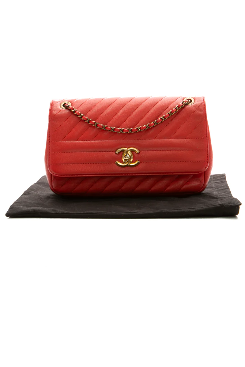 Diagonal Quilted Flap Bag - Image 10