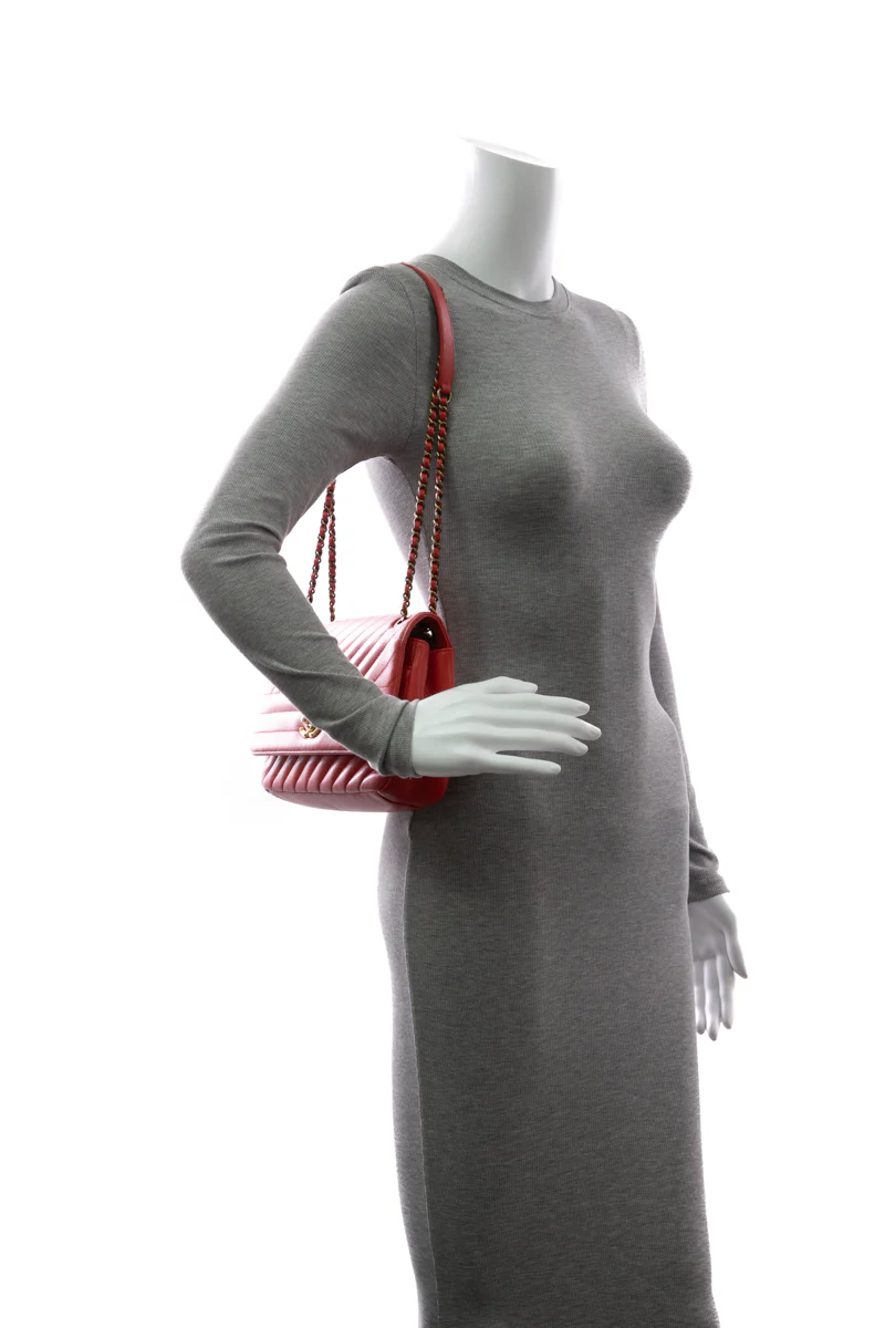 Diagonal Quilted Flap Bag - Image 2