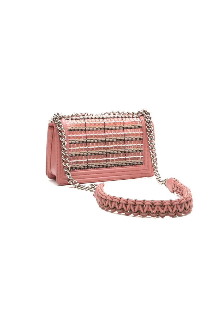 Woven PVC Medium Boy Bag - Image 3