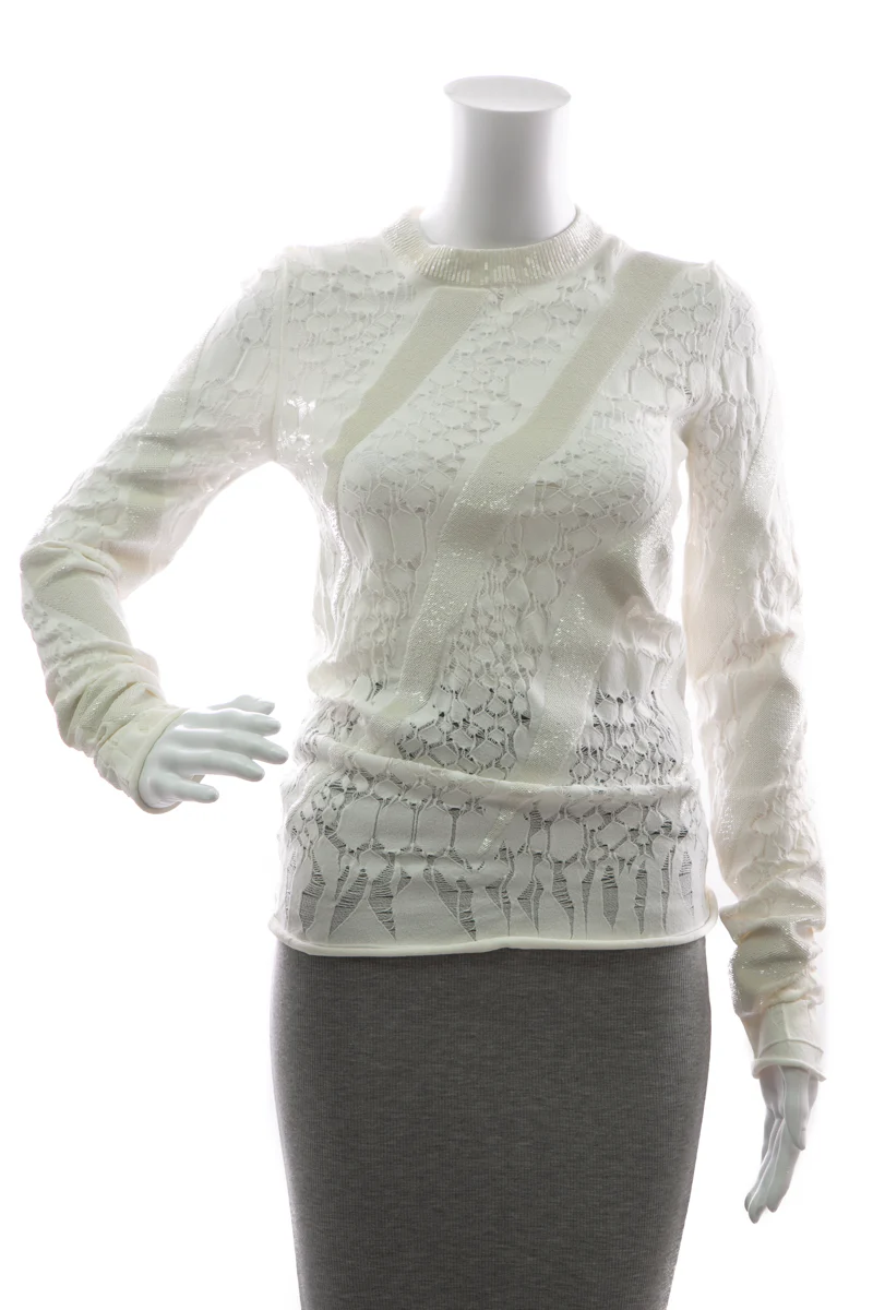 Texture Sequin Long Sleeve Top - Size Medium