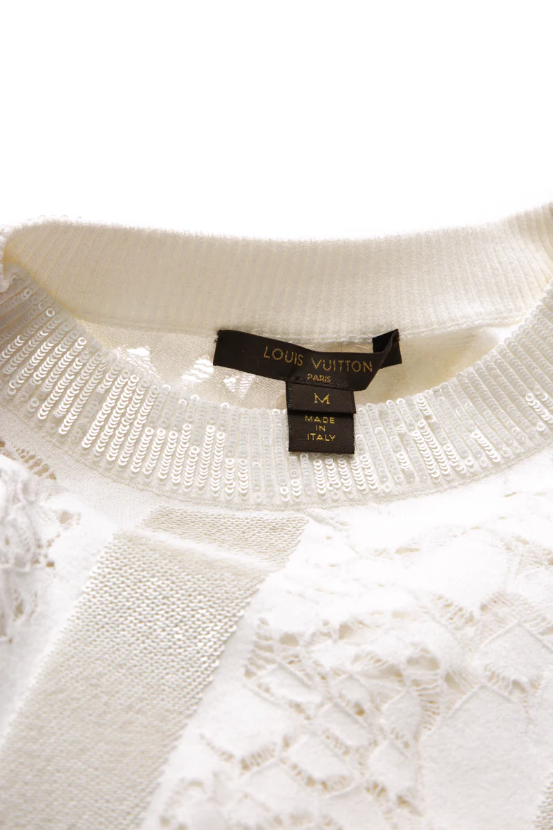 Texture Sequin Long Sleeve Top - Size Medium - Image 4