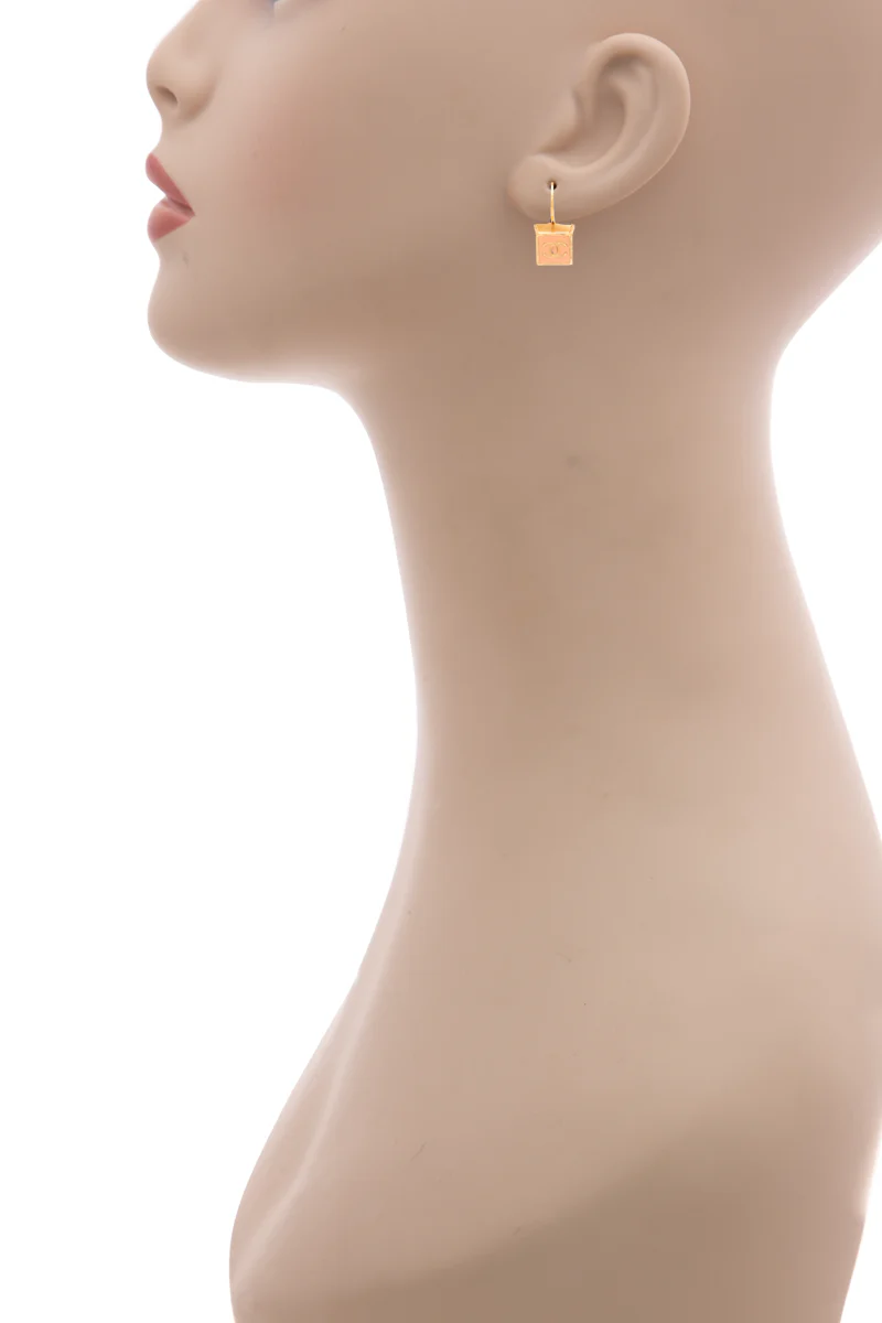 CC Square Drop Earrings - Image 2