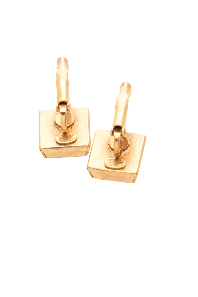 CC Square Drop Earrings - Image 3