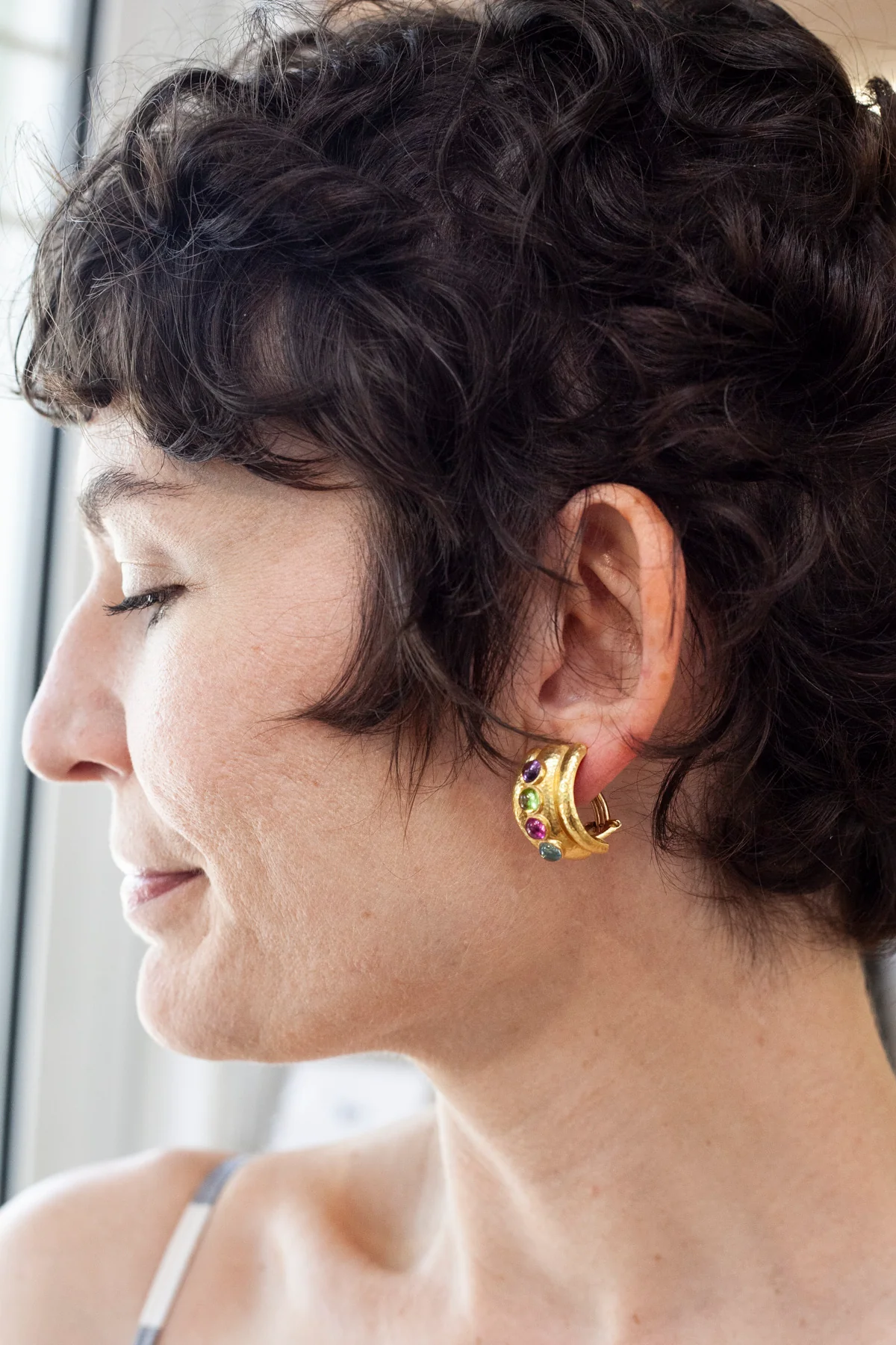 Tutti Frutti Wide Hoop Earrings - Image 2
