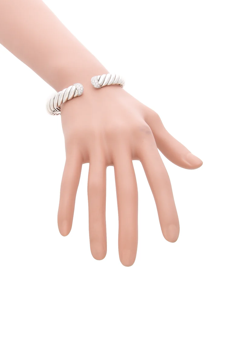 Sculpted Cable Cuff Bracelet 10mm - Image 2