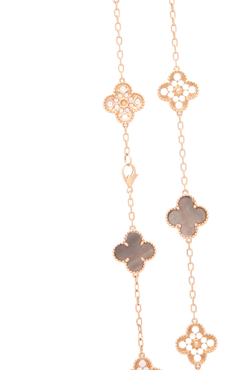 Vintage Alhambra Long Necklace 20 Motifs - Image 4