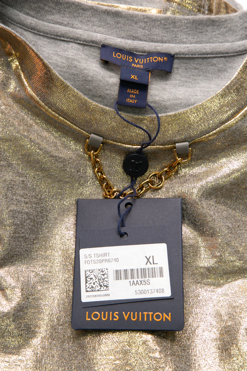 Metallic Chain T-Shirt - Size Extra Large - Image 4