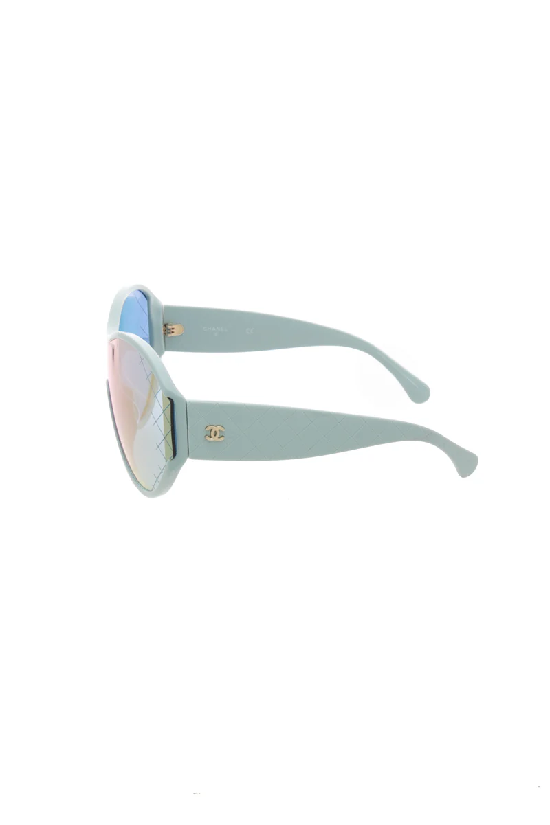 Quilted Shield Sunglasses - Image 2