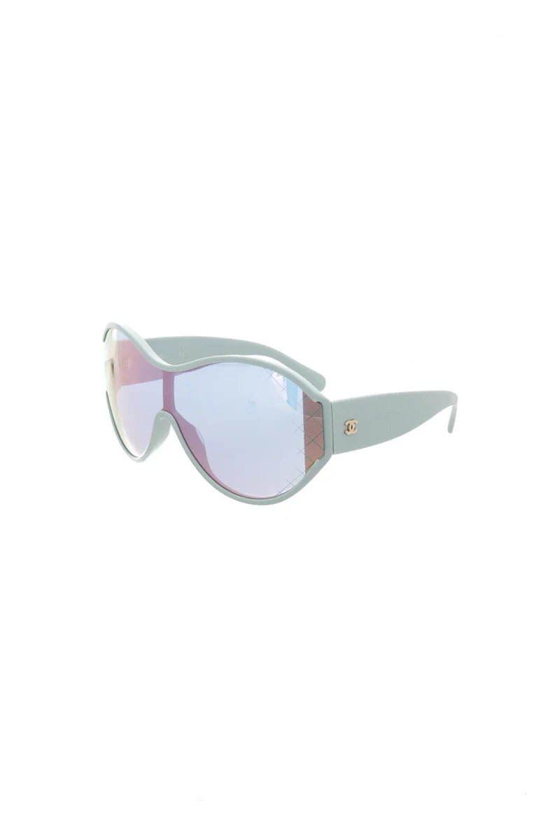 Quilted Shield Sunglasses - Image 3