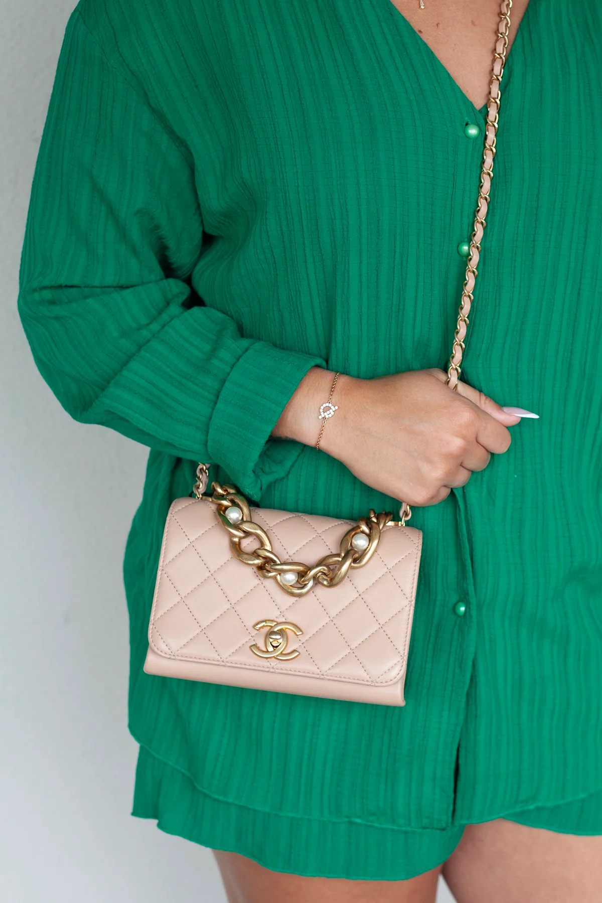 Mini Pearl Chain Flap Bag - Image 2