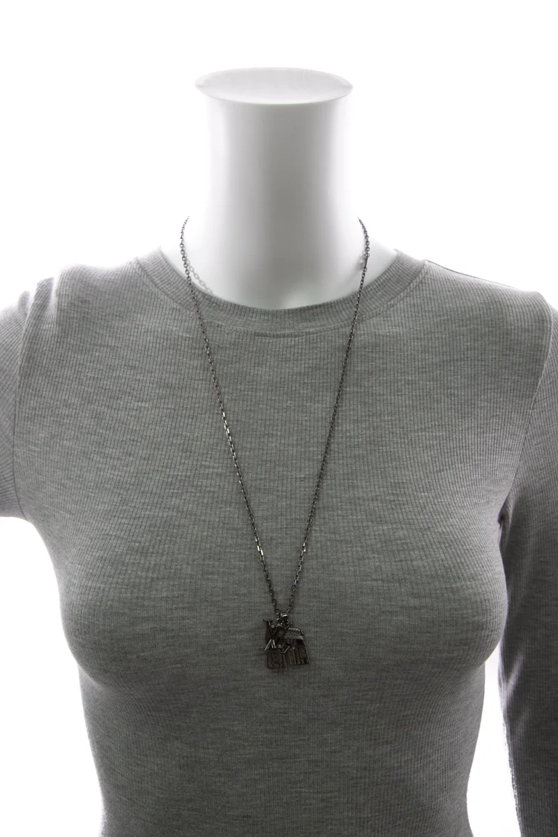 Arc De Triomphe Initial Pendant Necklace - Image 2