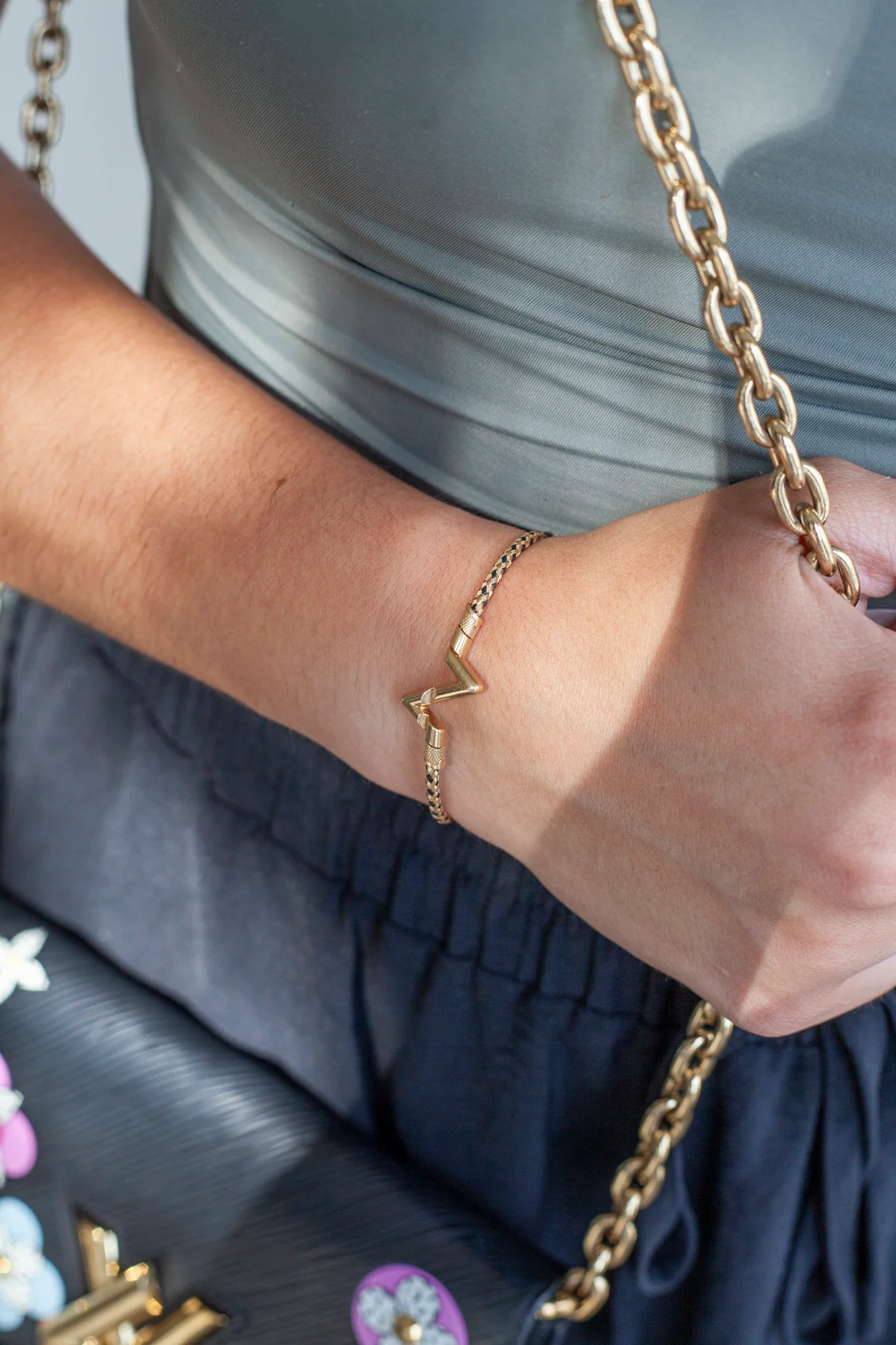 LV Volt Upside Down Play Small Cord Bracelet - Size Small - Image 2
