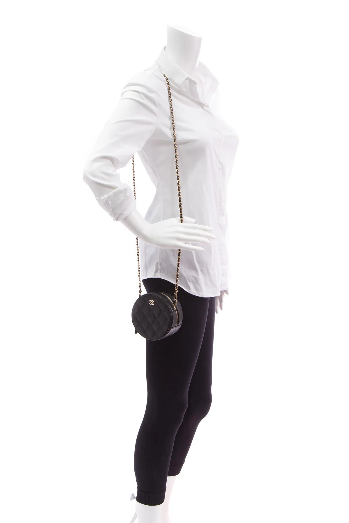 Round Classic Chain Mini Bag - Image 3