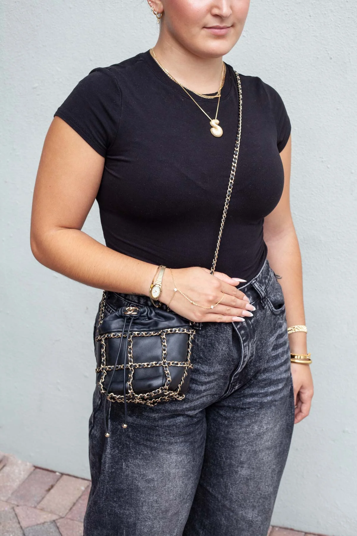 Chain Cage Bucket Bag - Image 2