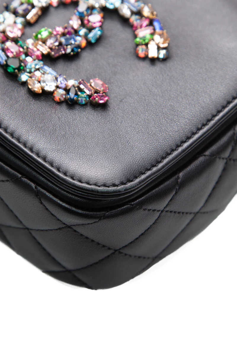 Giant Crystal CC Mini Flap Bag - Image 12