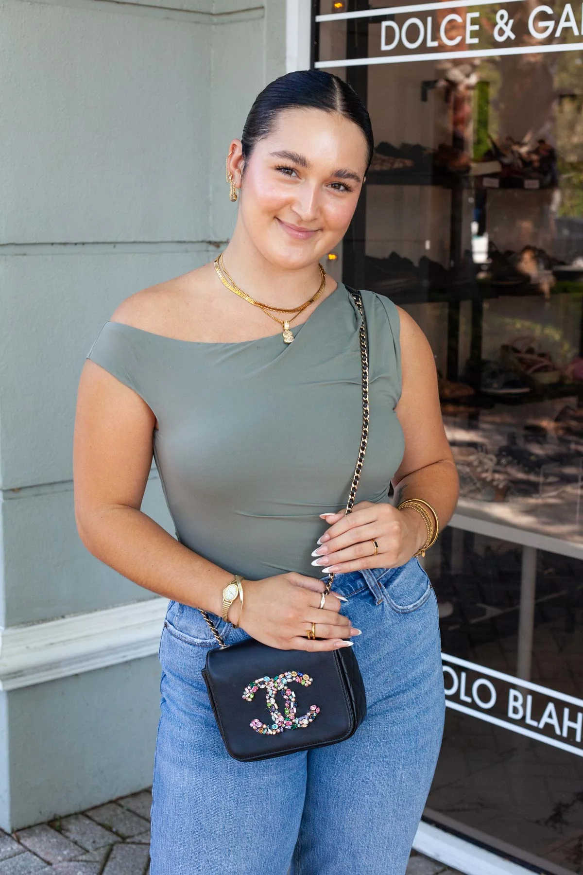 Giant Crystal CC Mini Flap Bag - Image 2