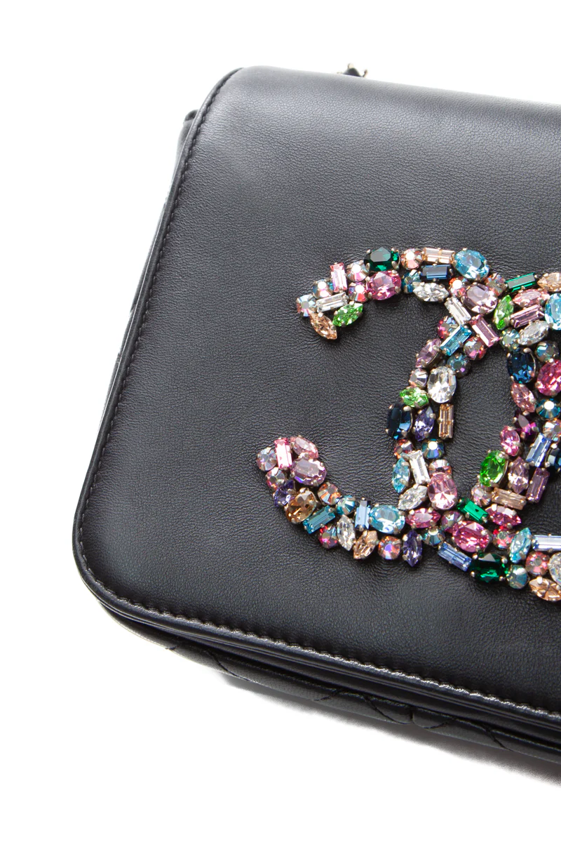 Giant Crystal CC Mini Flap Bag - Image 7