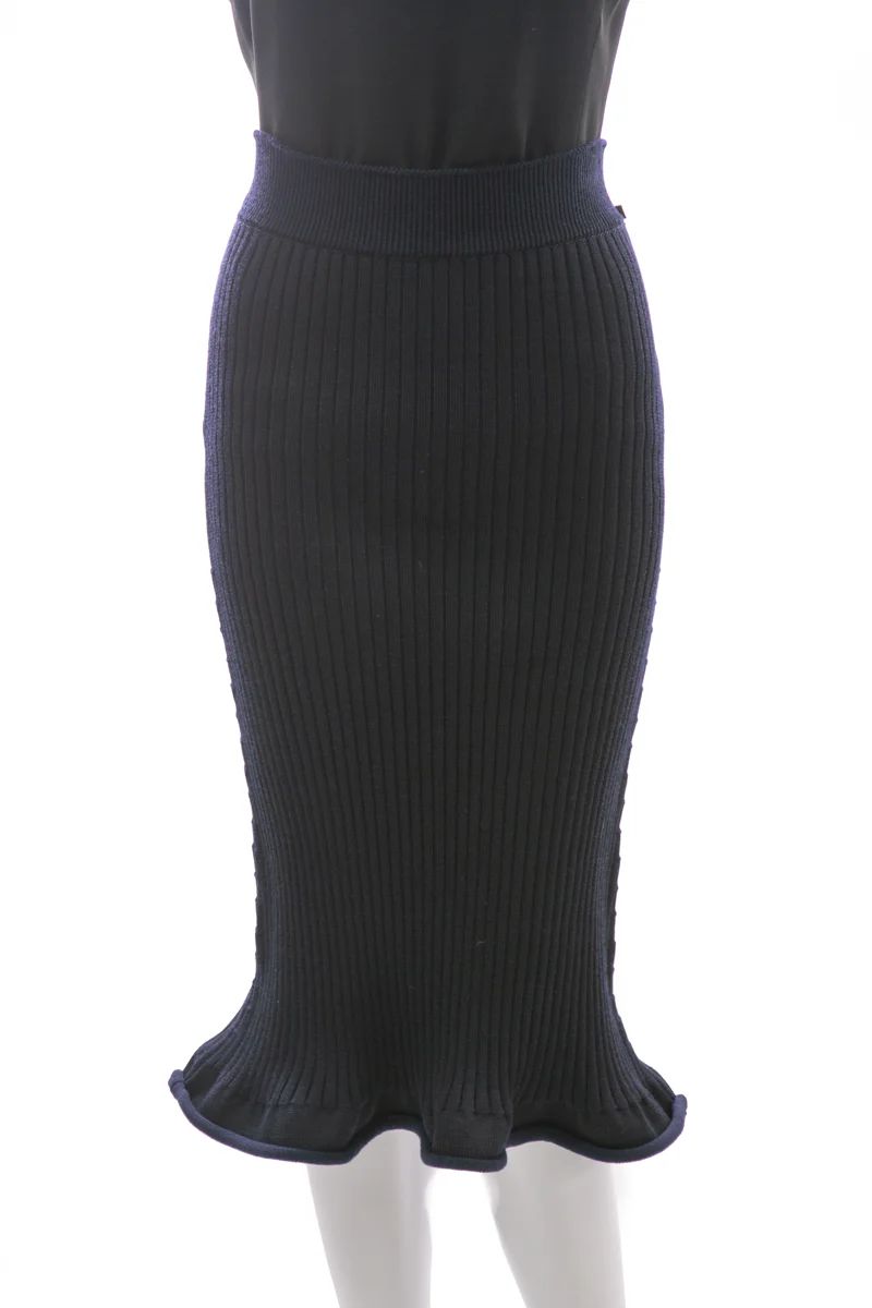 Trumpet Ribbed Skirt - Size Medium