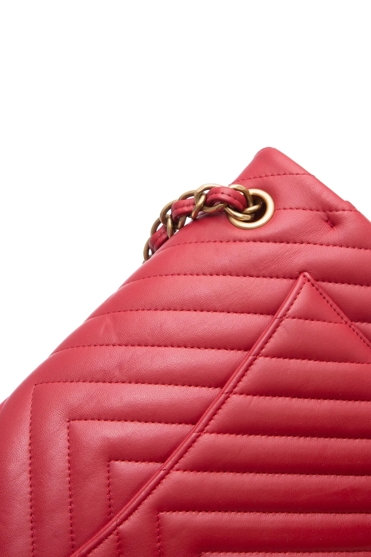 Chevron Jumbo Double Flap Bag - Image 11