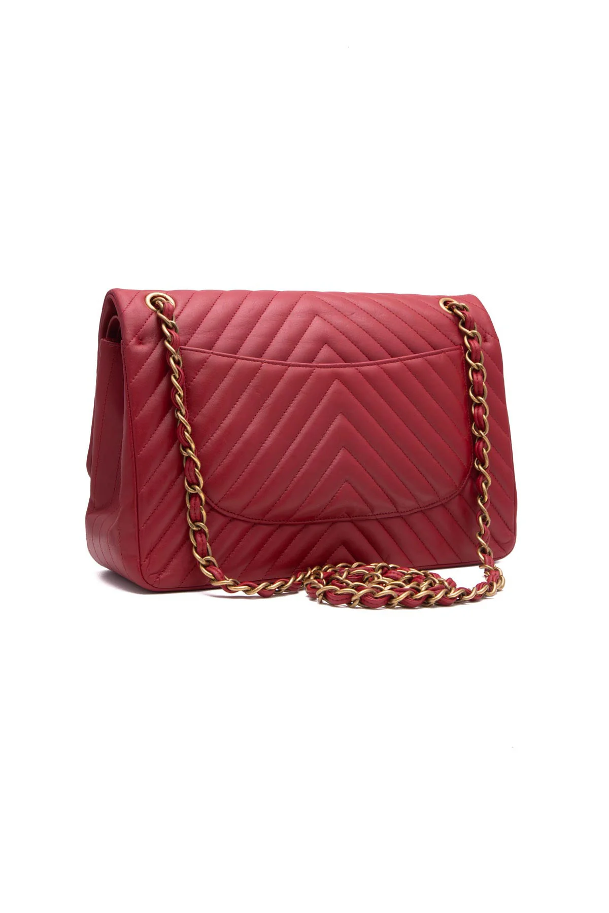 Chevron Jumbo Double Flap Bag - Image 4