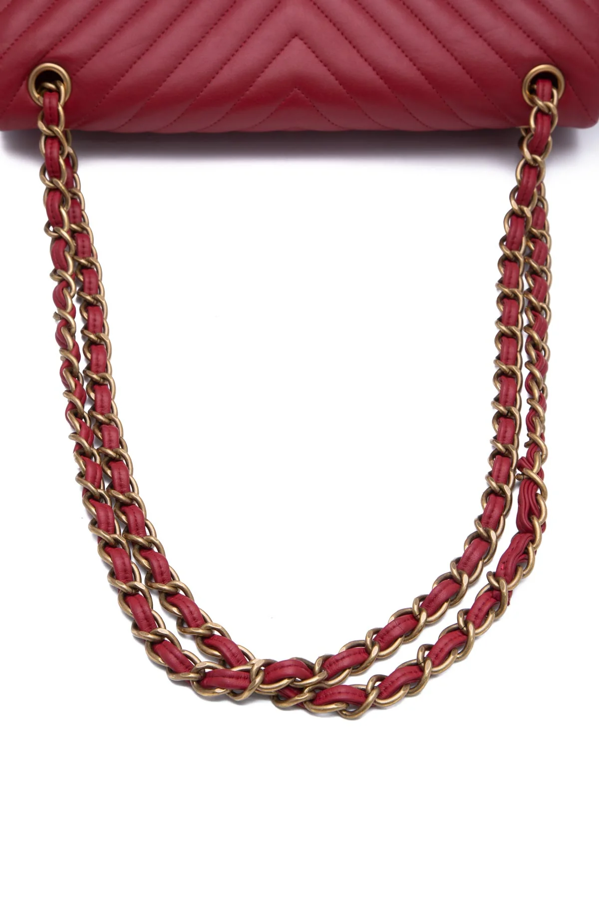 Chevron Jumbo Double Flap Bag - Image 6