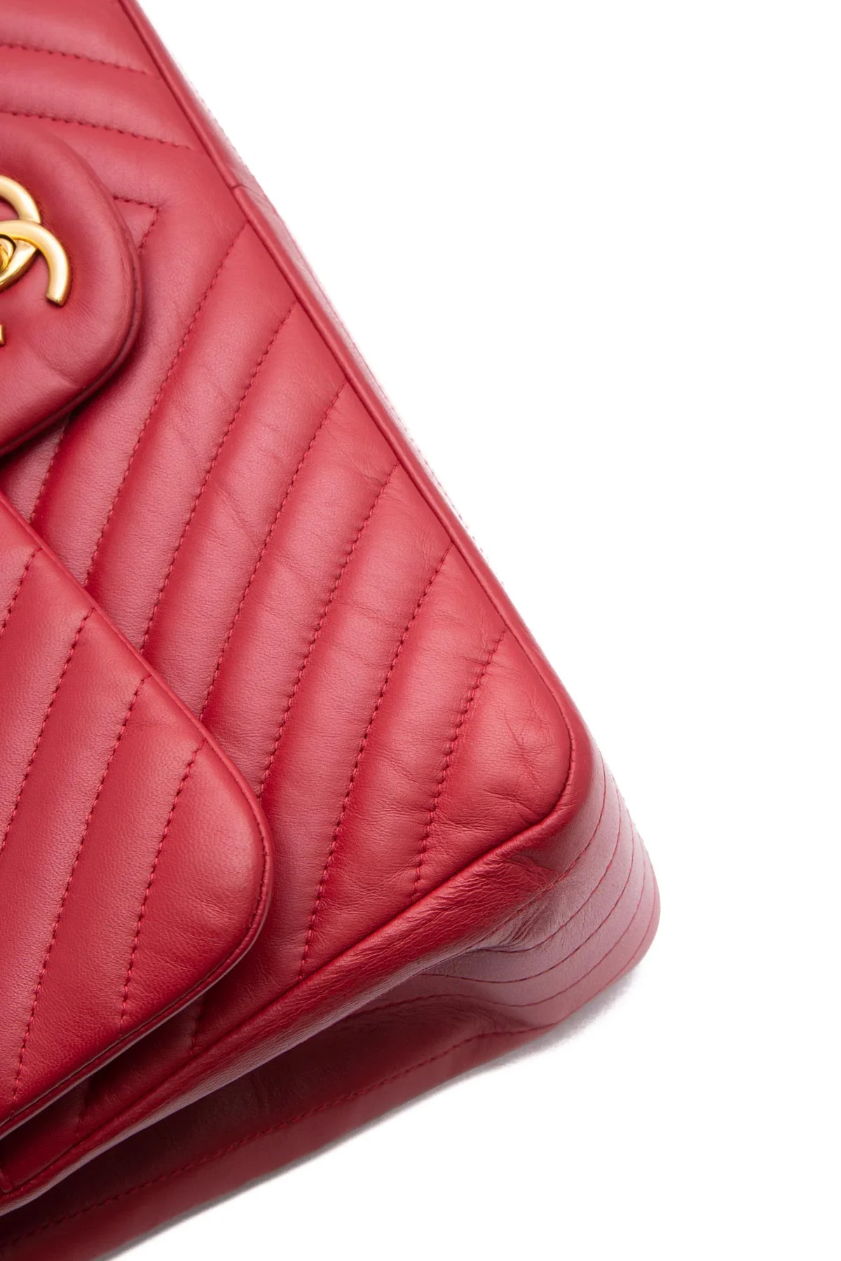 Chevron Jumbo Double Flap Bag - Image 7