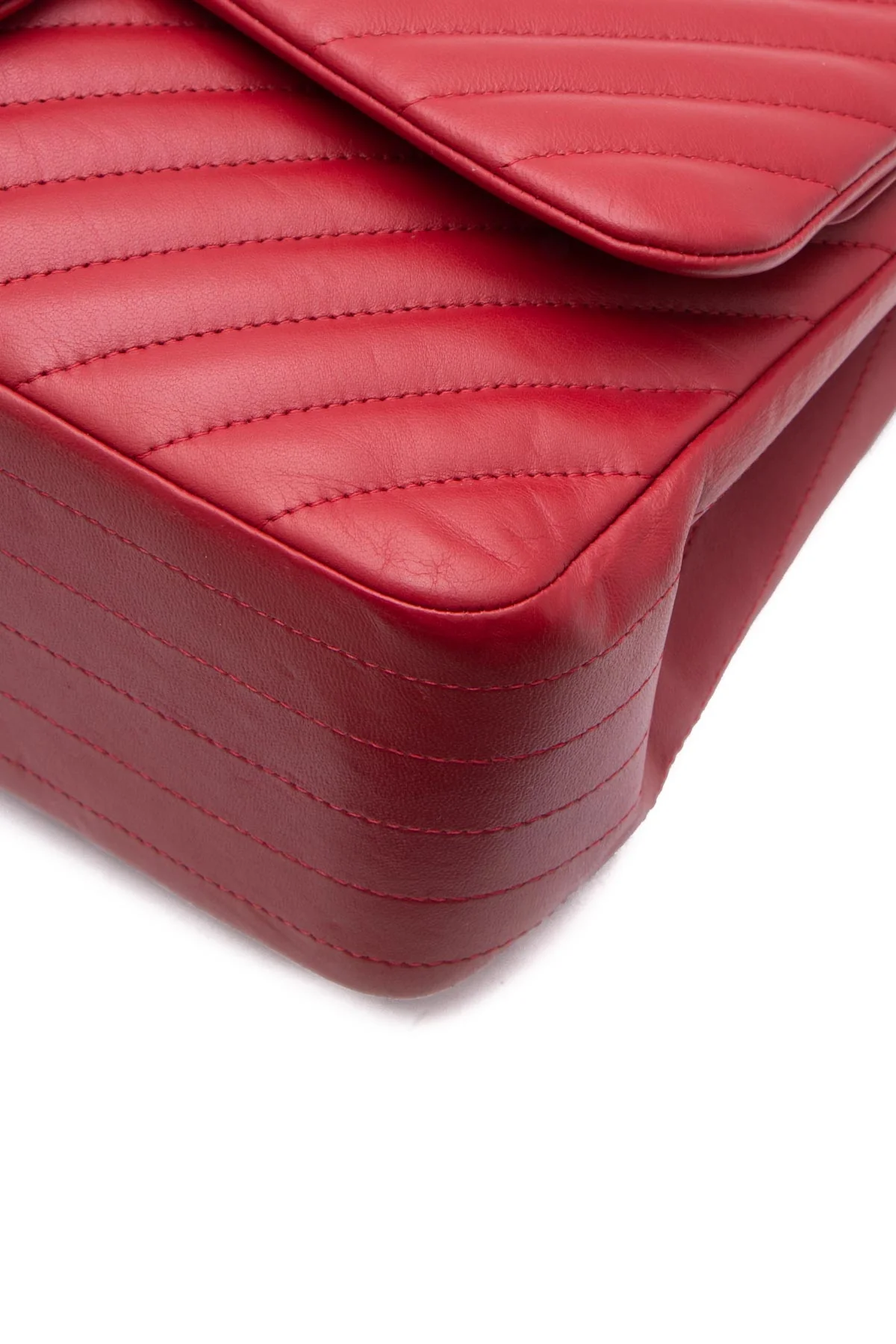 Chevron Jumbo Double Flap Bag - Image 8