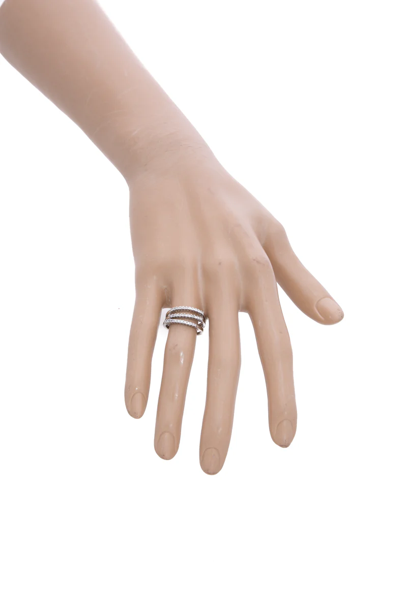 Diamond Stacking Rings - Size 6 - Image 3