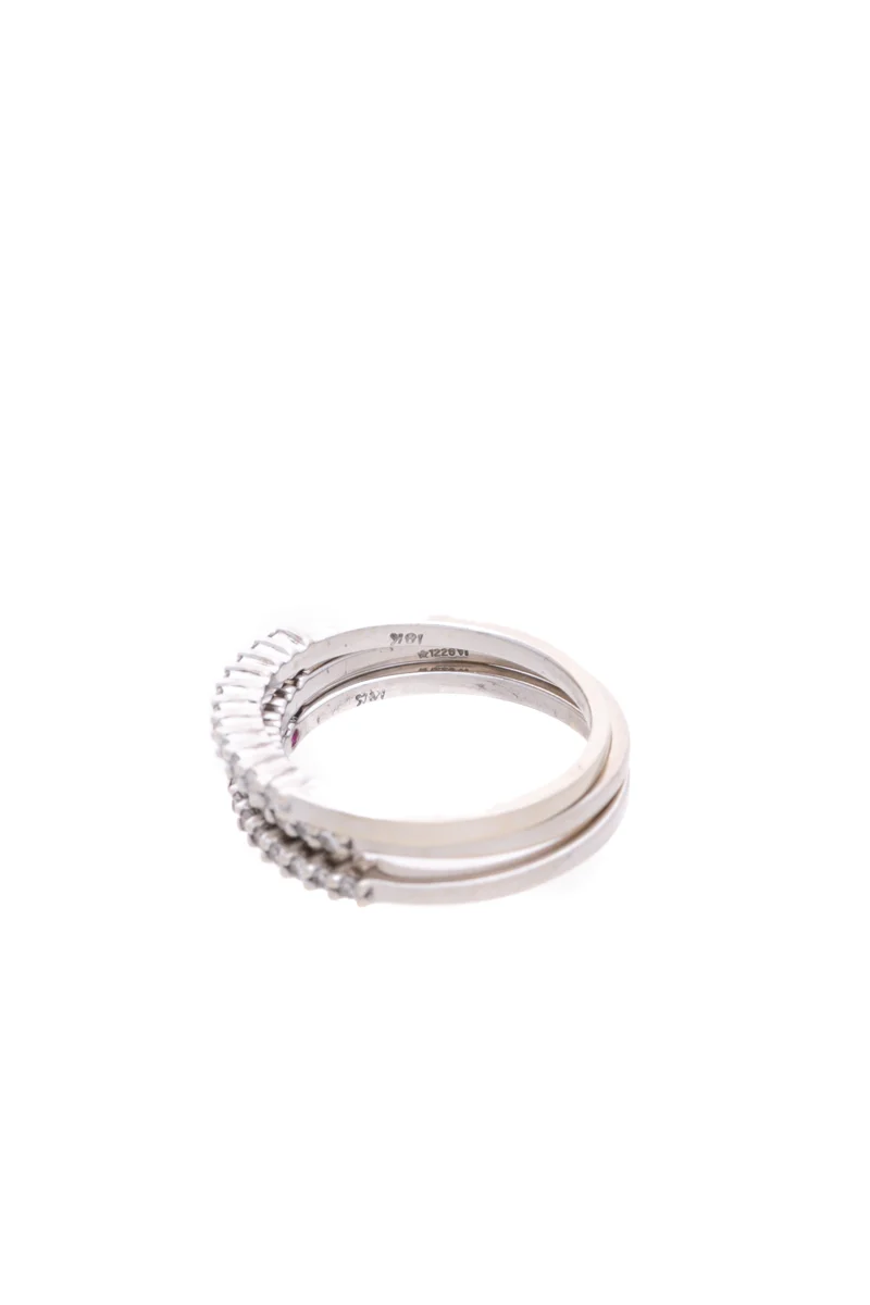 Diamond Stacking Rings - Size 6 - Image 5