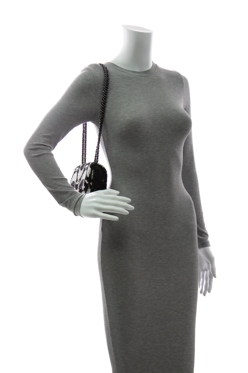 Sequin Mini Rectangular Flap Bag - Image 2