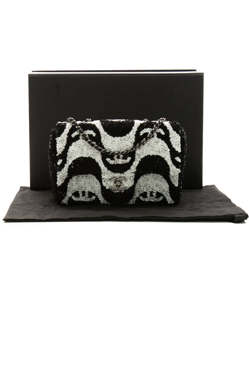 Sequin Mini Rectangular Flap Bag - Image 9