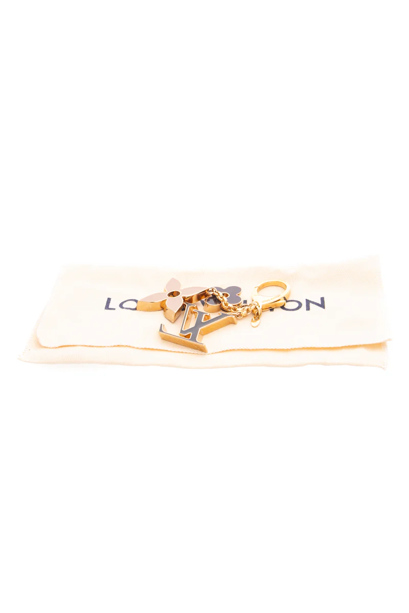 Fleur De Monogram Bag Charm - Image 4