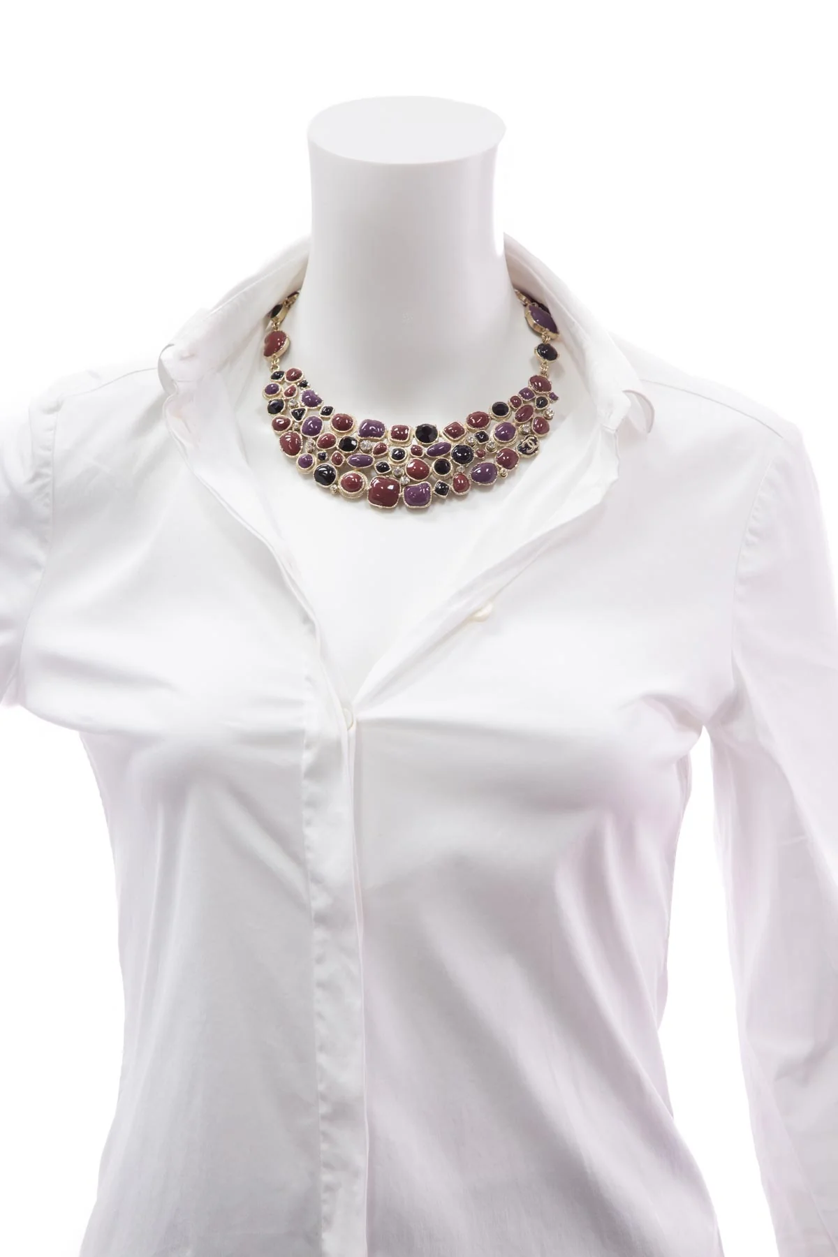 Gripoix CC Bib Necklace - Image 3
