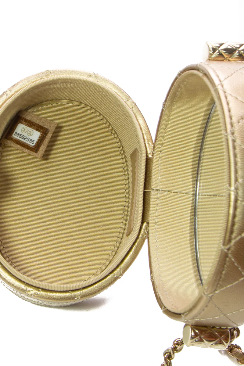 Round Vanity Clutch with Chain - Image 10