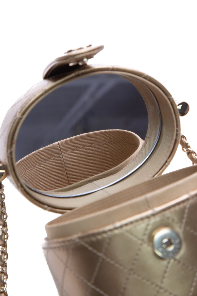 Round Vanity Clutch with Chain - Image 7