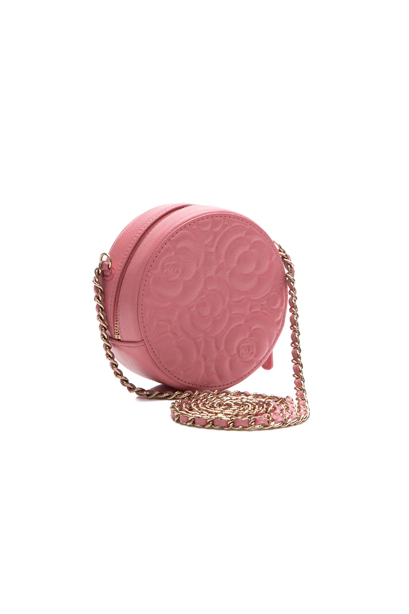 Round Camellia Chain Mini Bag - Image 4